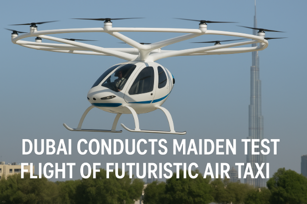 Dubai Conducts Maiden Test Flight of Futuristic Air Taxi